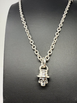925 Silver TopHat Skull Pendant - Anvil Customs