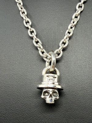 925 Silver TopHat Skull Pendant - Anvil Customs