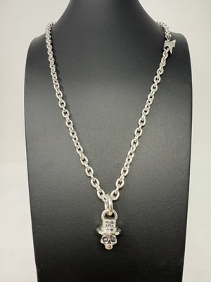 925 Silver TopHat Skull Pendant - Anvil Customs