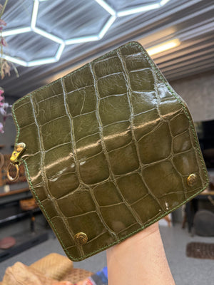 Anvil 5G Accordion Wallet - Army Green Alligator