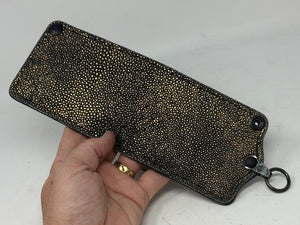 Anvil 5G Bifold Leather Chain Wallet - Gold Stingray - Anvil Customs