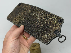 Anvil 5G Bifold Leather Chain Wallet - Gold Stingray - Anvil Customs