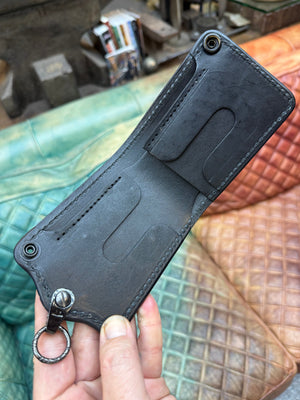 ANVIL 5G Bifold Leather Chain Wallet - Tan Elephant - Anvil Customs