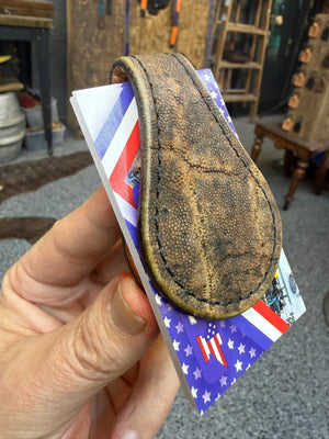 Anvil Cash Clamp Wallet: Patina Elephant