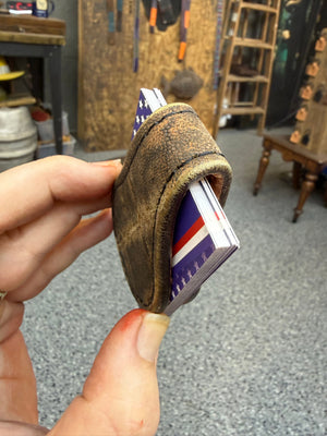 Anvil Cash Clamp Wallet: Patina Elephant