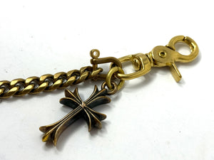 Brass Cuban Wallet Chain w/ Patonce Cross - Anvil Customs
