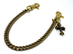 Brass Cuban Wallet Chain w/ Patonce Cross - Anvil Customs