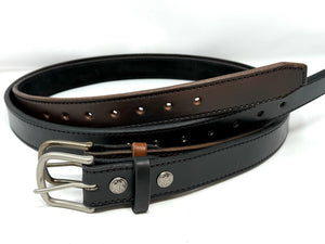 Custom Leather Belt - 2 Ply Stitched Gun Belt - Anvil Customs