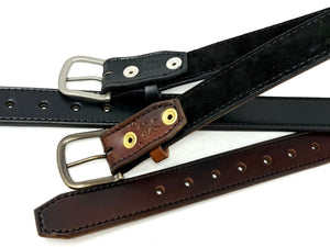 Custom Leather Belt - 2 Ply Stitched Gun Belt - Anvil Customs