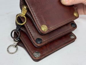 Mini Long Leather Chain Wallet - Brown 5G - Anvil Customs