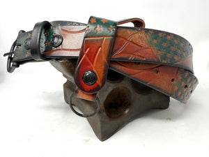 RTANVIL ‘Old Glory’ Handmade Leather Belt - Anvil Customs