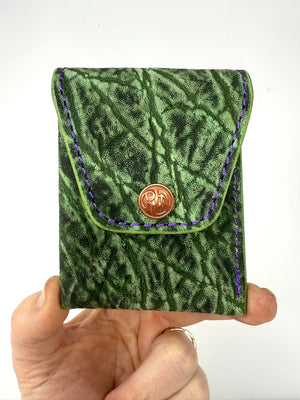 Sarasota Wallet - Antiqued Green Elephant - Anvil Customs