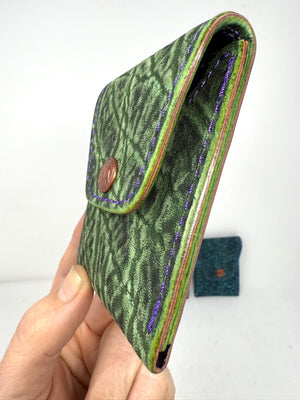 Sarasota Wallet - Antiqued Green Elephant - Anvil Customs