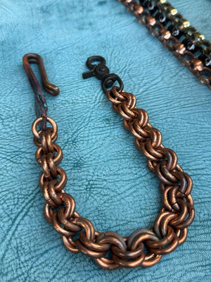 18” Hand Forged Copper RTANVIL Wallet Chain - Anvil Customs