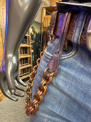 18” Hand Forged Copper RTANVIL Wallet Chain - Anvil Customs