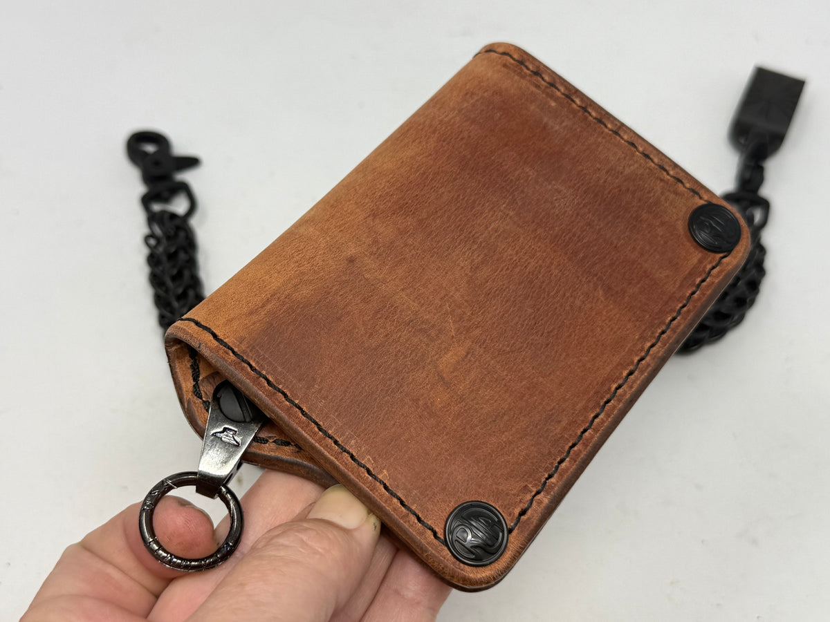 Anvil 5G Mini Long Chain Wallet - Hermann Oak Harness