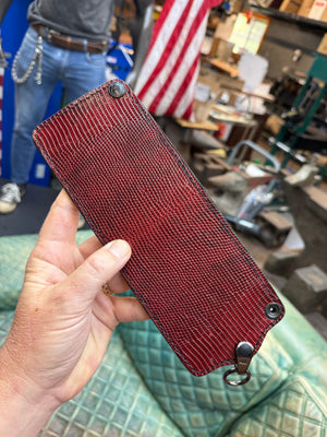 5G Bifold Chain Wallet - BloodRed Lizard - Anvil Customs