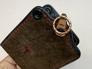 5G Bifold Leather Chain Wallet - Chocolate Hippo - Anvil Customs