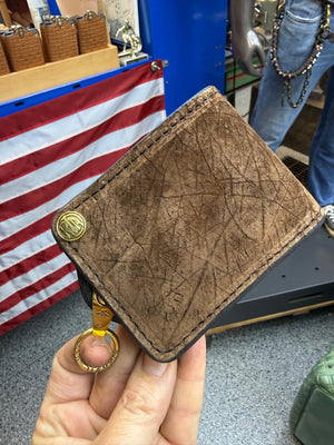5G Bifold Leather Chain Wallet - Chocolate Hippo - Anvil Customs