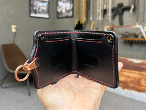 5G Bifold Leather Chain Wallet - Chocolate Hippo - Anvil Customs