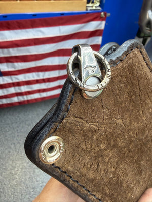 5G Bifold Leather Chain Wallet - Chocolate Hippo - Anvil Customs