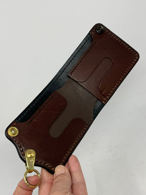 5G Bifold Leather Chain Wallet - Purple Alligator - Anvil Customs