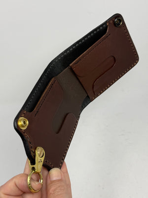 5G Bifold Leather Chain Wallet - Purple Alligator - Anvil Customs