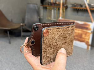 5G Bifold Leather Chain Wallet - Tan Hippo - Anvil Customs