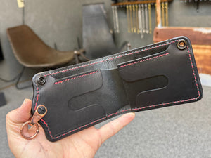 5G Bifold Leather Chain Wallet - Tan Hippo - Anvil Customs