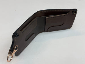 5G Bifold Leather Chain Wallet - Tan Hippo - Anvil Customs