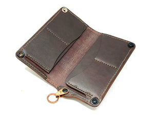 5G Long Biker Chain Wallet - Light Tan Designer Stingray - Anvil Customs
