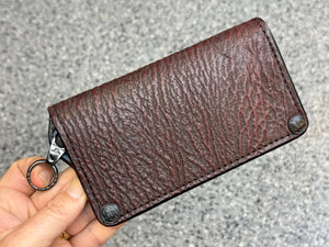 5G Long Biker Chain Wallet - Oxblood Shark - Anvil Customs