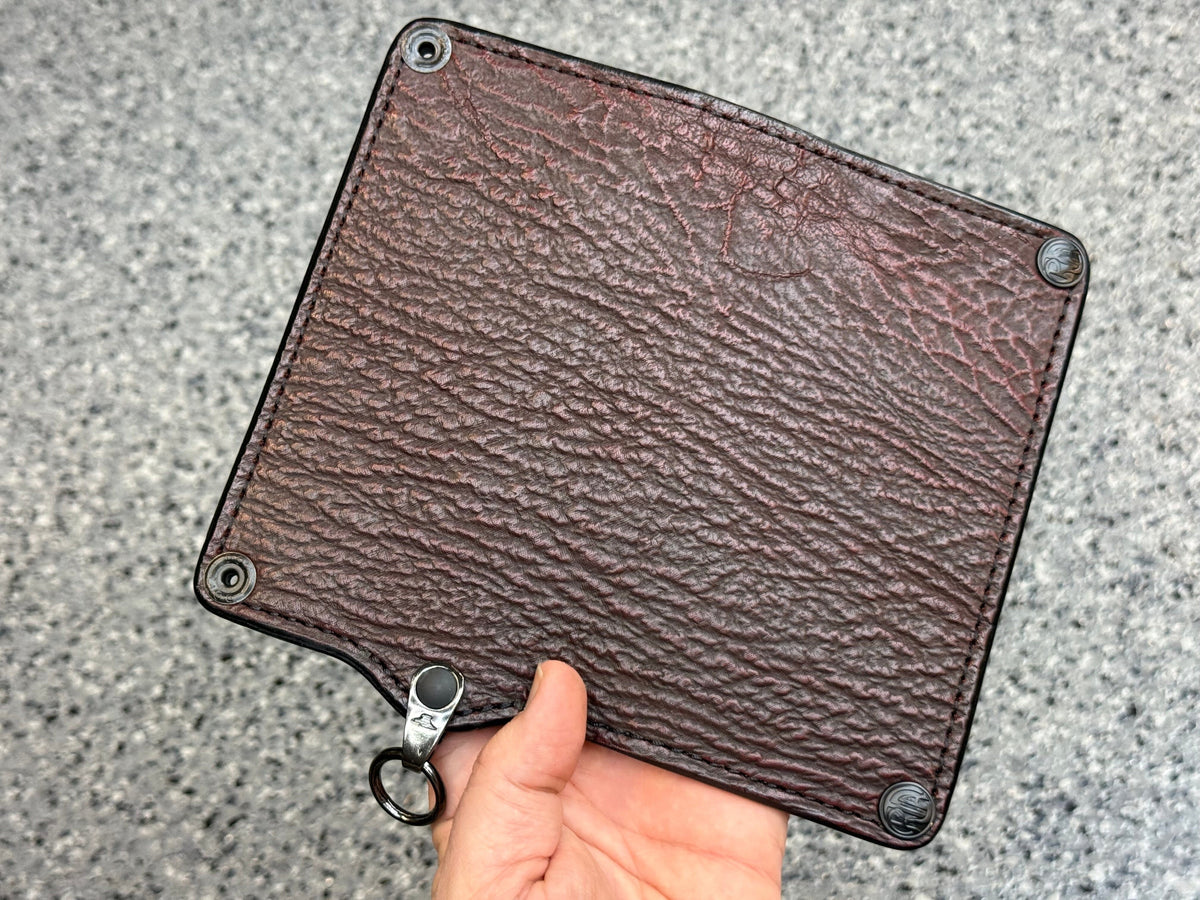 5G Long Biker Chain Wallet - Oxblood Shark - Anvil Customs