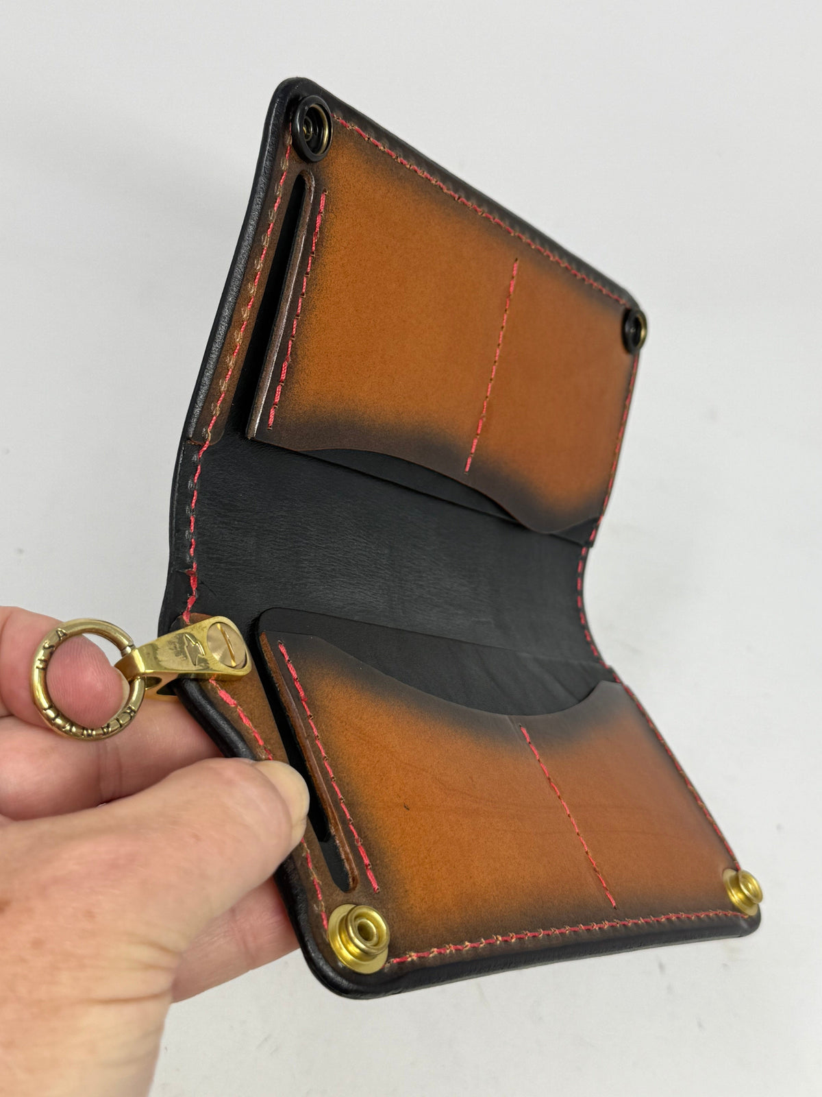5G Long Biker Chain Wallet - Red Shark - Anvil Customs