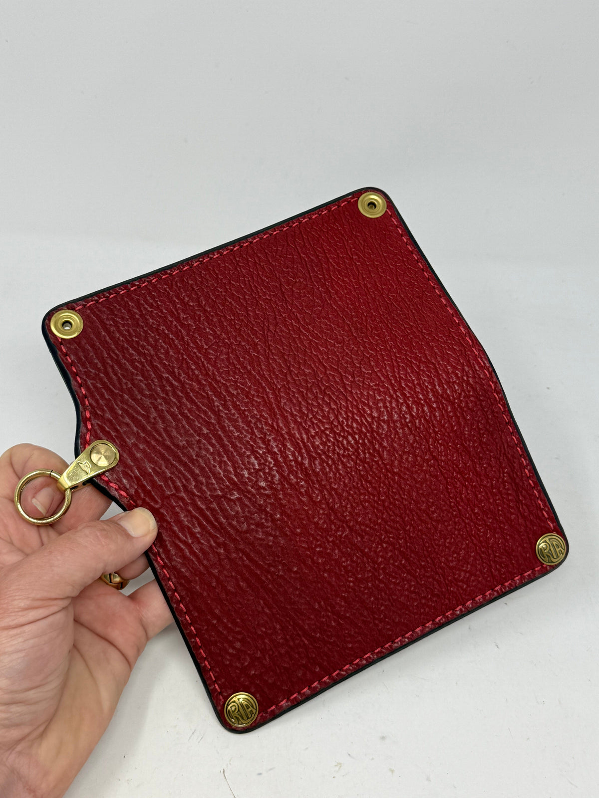 5G Long Biker Chain Wallet - Red Shark - Anvil Customs