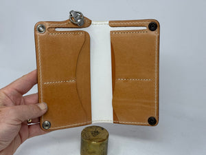 5G Long Biker Chain Wallet - White/Red Alligator Cloaca - Anvil Customs