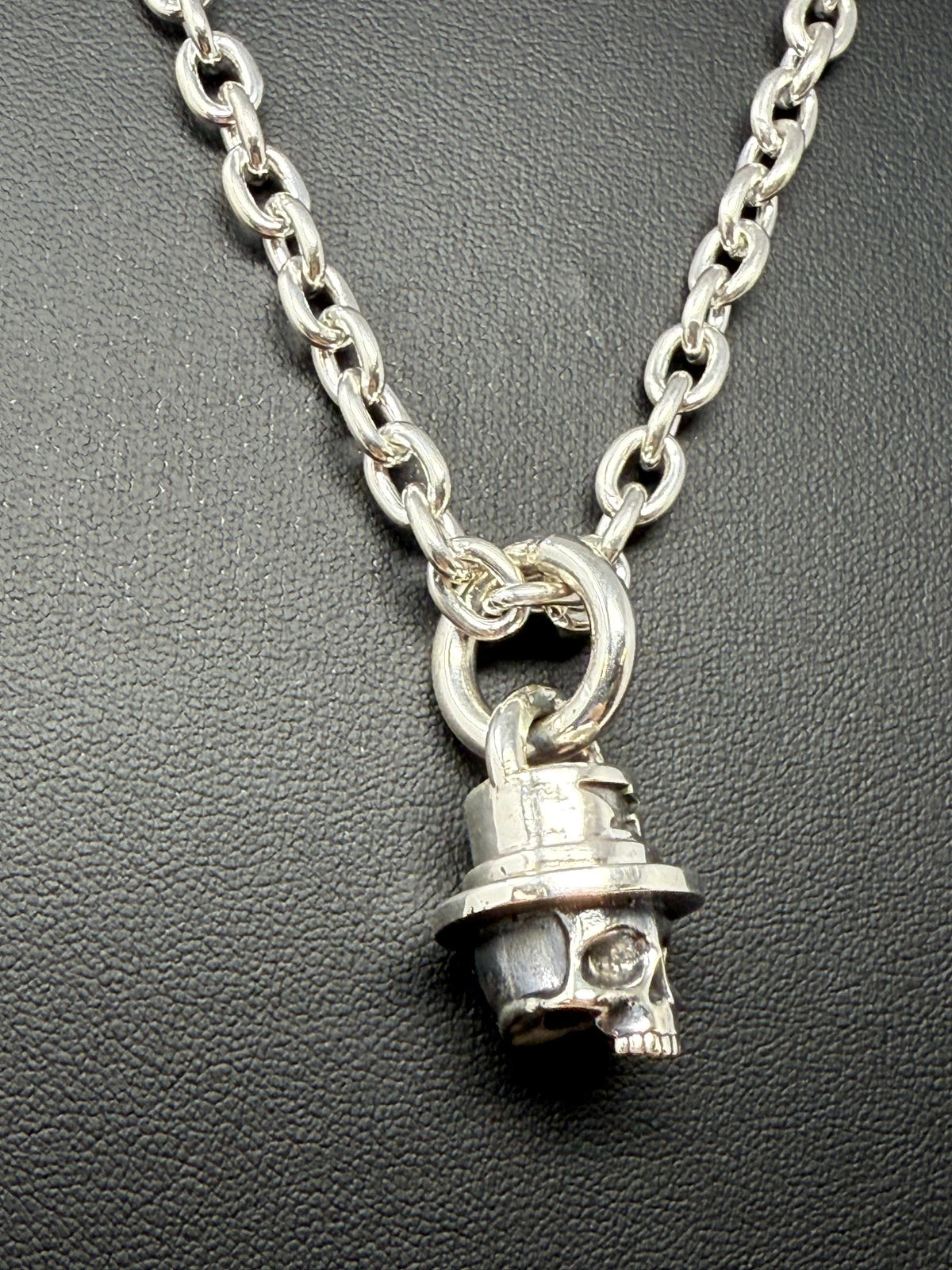 925 Silver TopHat Skull Pendant - Anvil Customs