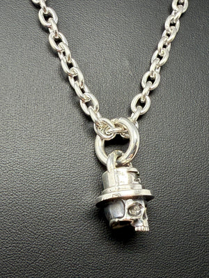 925 Silver TopHat Skull Pendant - Anvil Customs