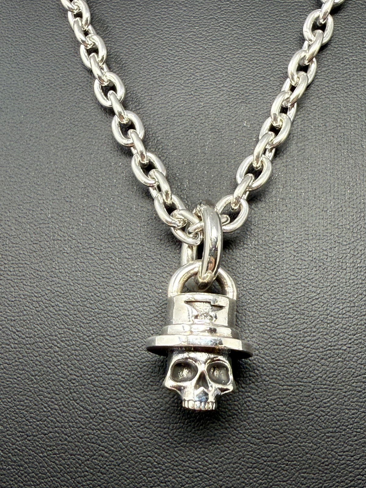 925 Silver TopHat Skull Pendant - Anvil Customs