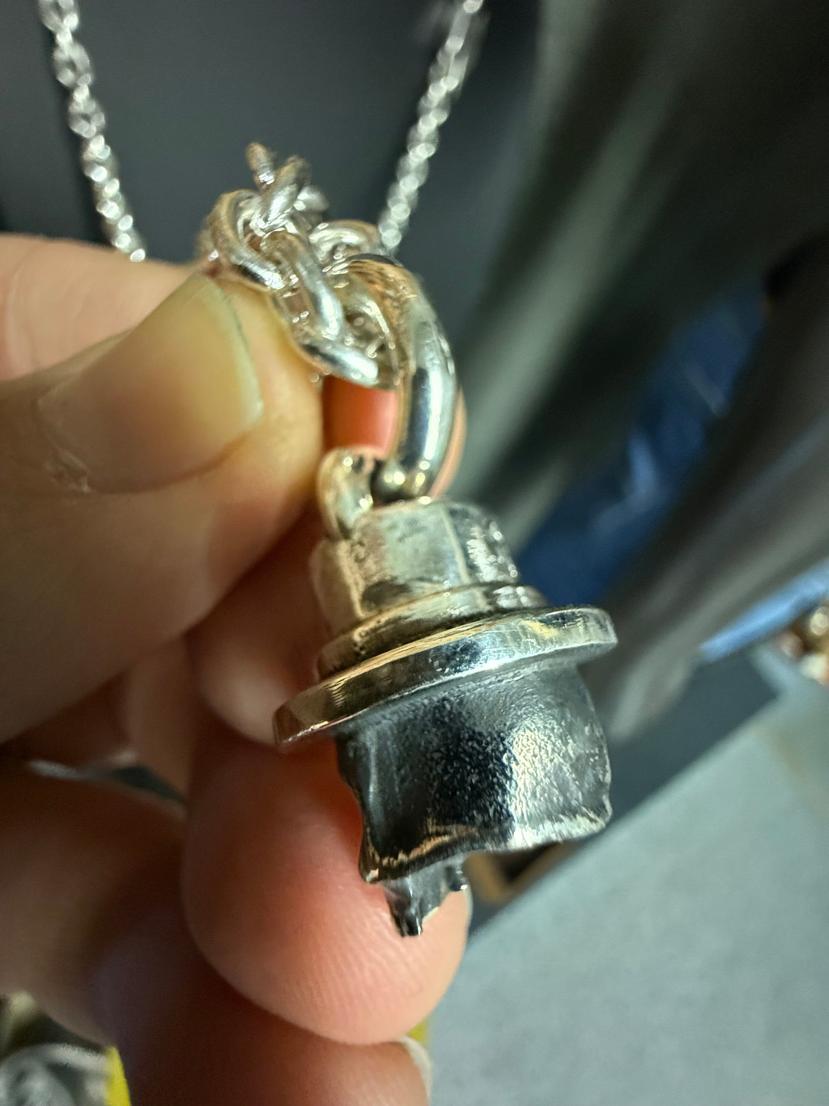 925 Silver TopHat Skull Pendant - Anvil Customs