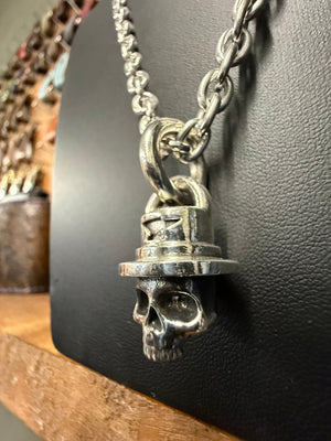 925 Silver TopHat Skull Pendant - Anvil Customs