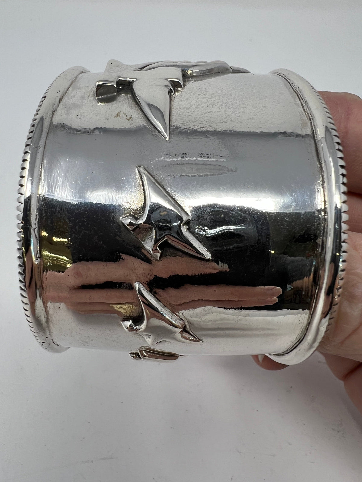 925 Silver ‘Flying Anvil’ Cuff/Bangle - Anvil Customs