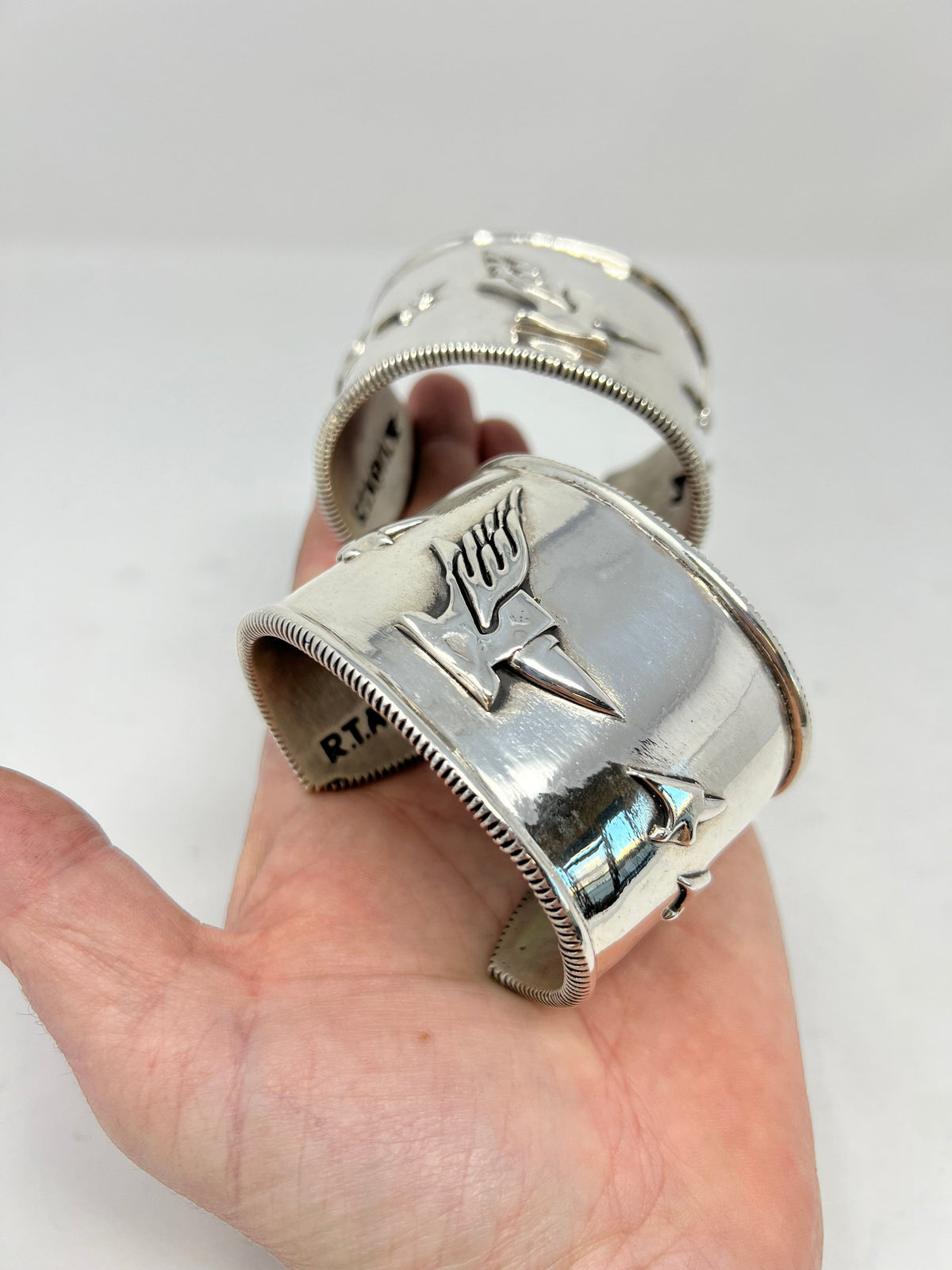 925 Silver ‘Flying Anvil’ Cuff/Bangle - Anvil Customs