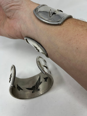925 Silver ‘Flying Anvil’ Cuff/Bangle - Anvil Customs