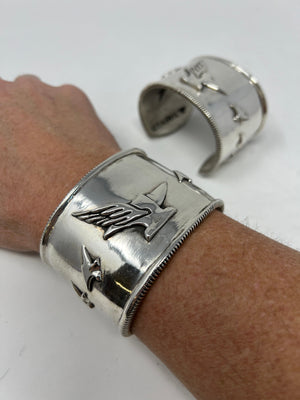 925 Silver ‘Flying Anvil’ Cuff/Bangle - Anvil Customs