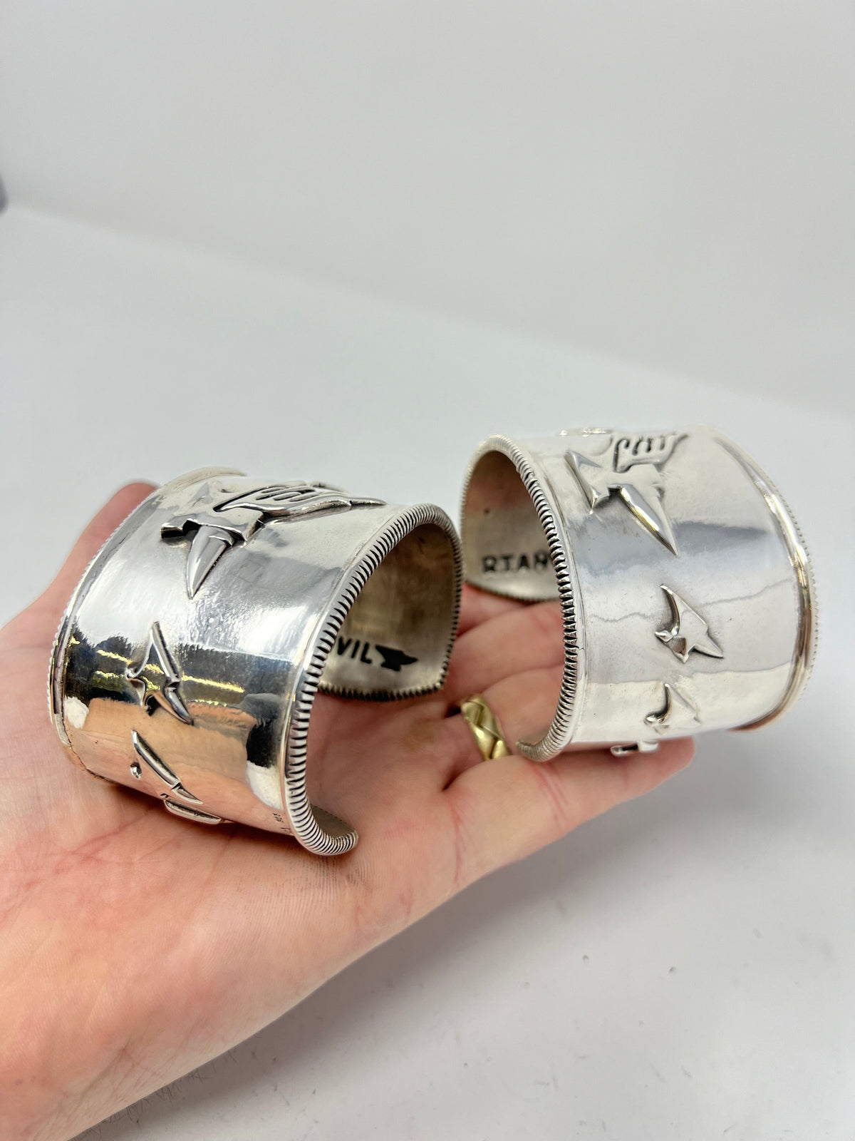 925 Silver ‘Flying Anvil’ Cuff/Bangle - Anvil Customs