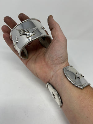 925 Silver ‘Flying Anvil’ Cuff/Bangle - Anvil Customs