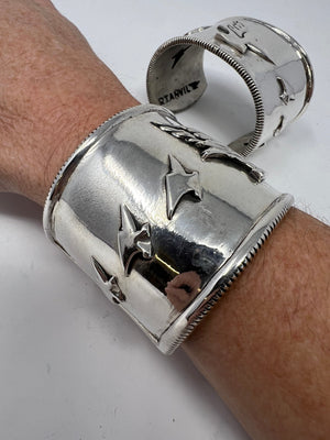 925 Silver ‘Flying Anvil’ Cuff/Bangle - Anvil Customs