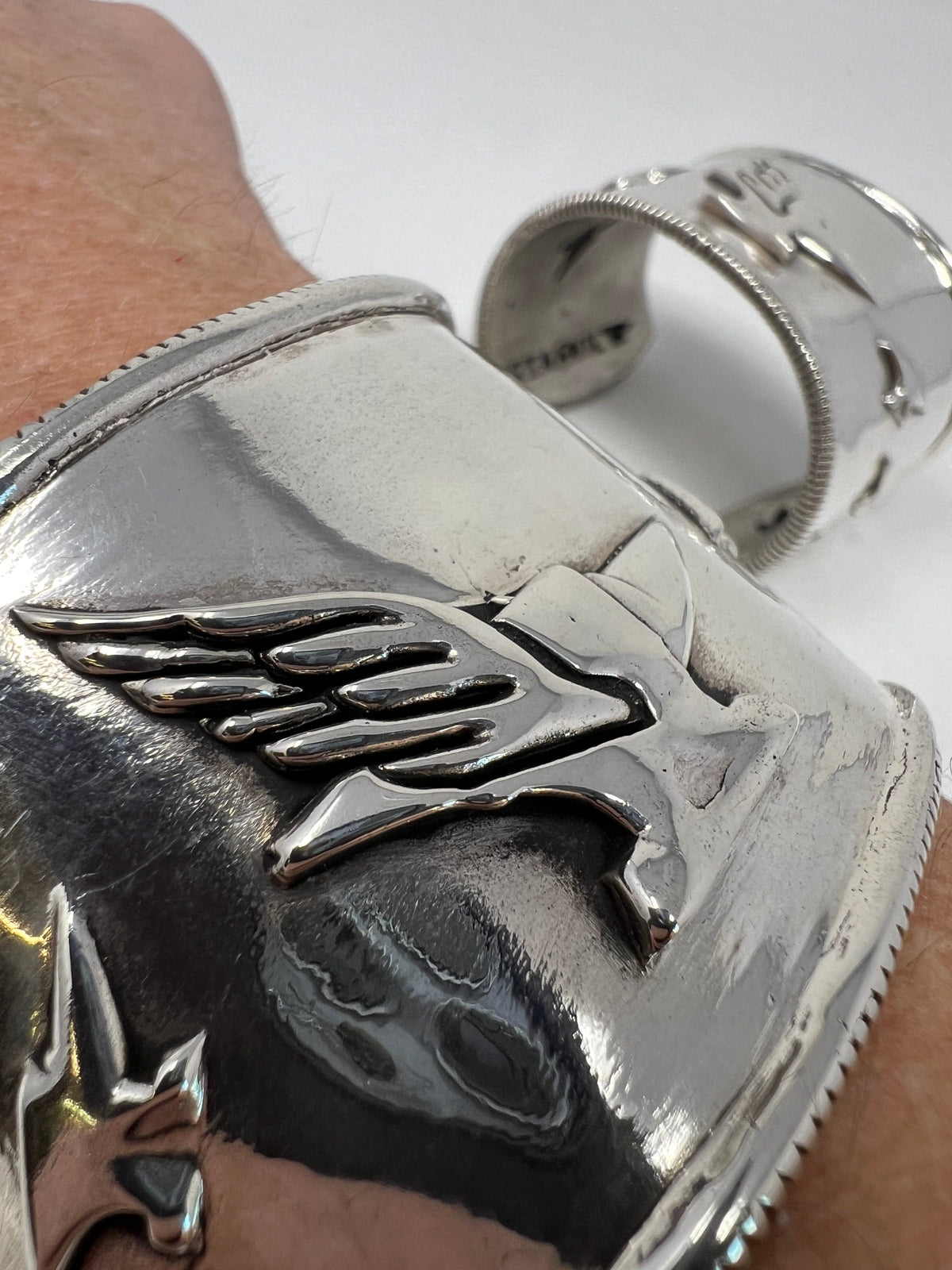 925 Silver ‘Flying Anvil’ Cuff/Bangle - Anvil Customs