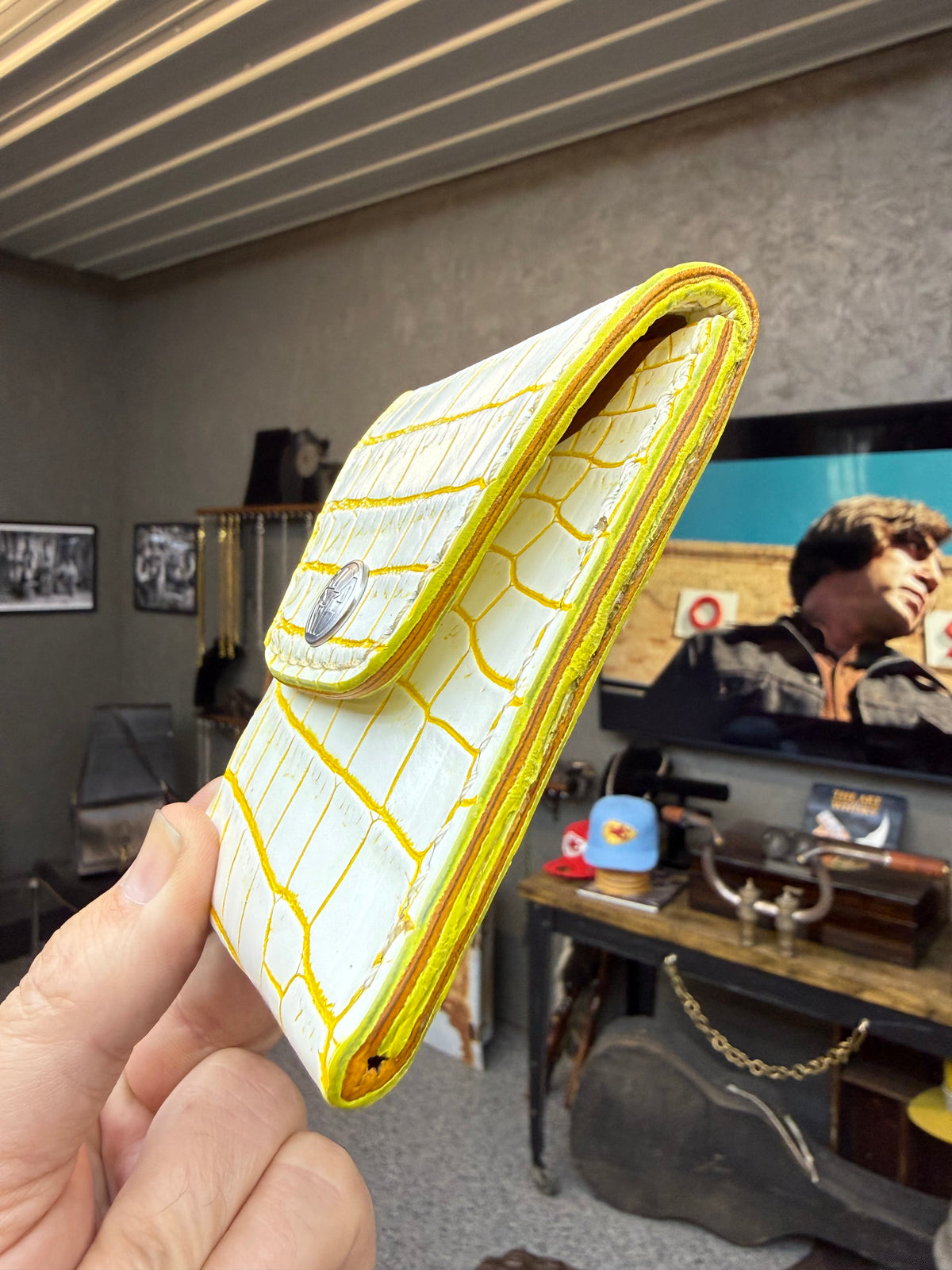 Sarasota Wallet - White/Yellow Alligator